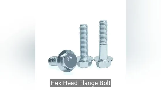Factory Price Fasteners Blue White Zinc Plated Hex Head Flange Screw